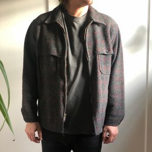 Vintage mens wool zip up jacket